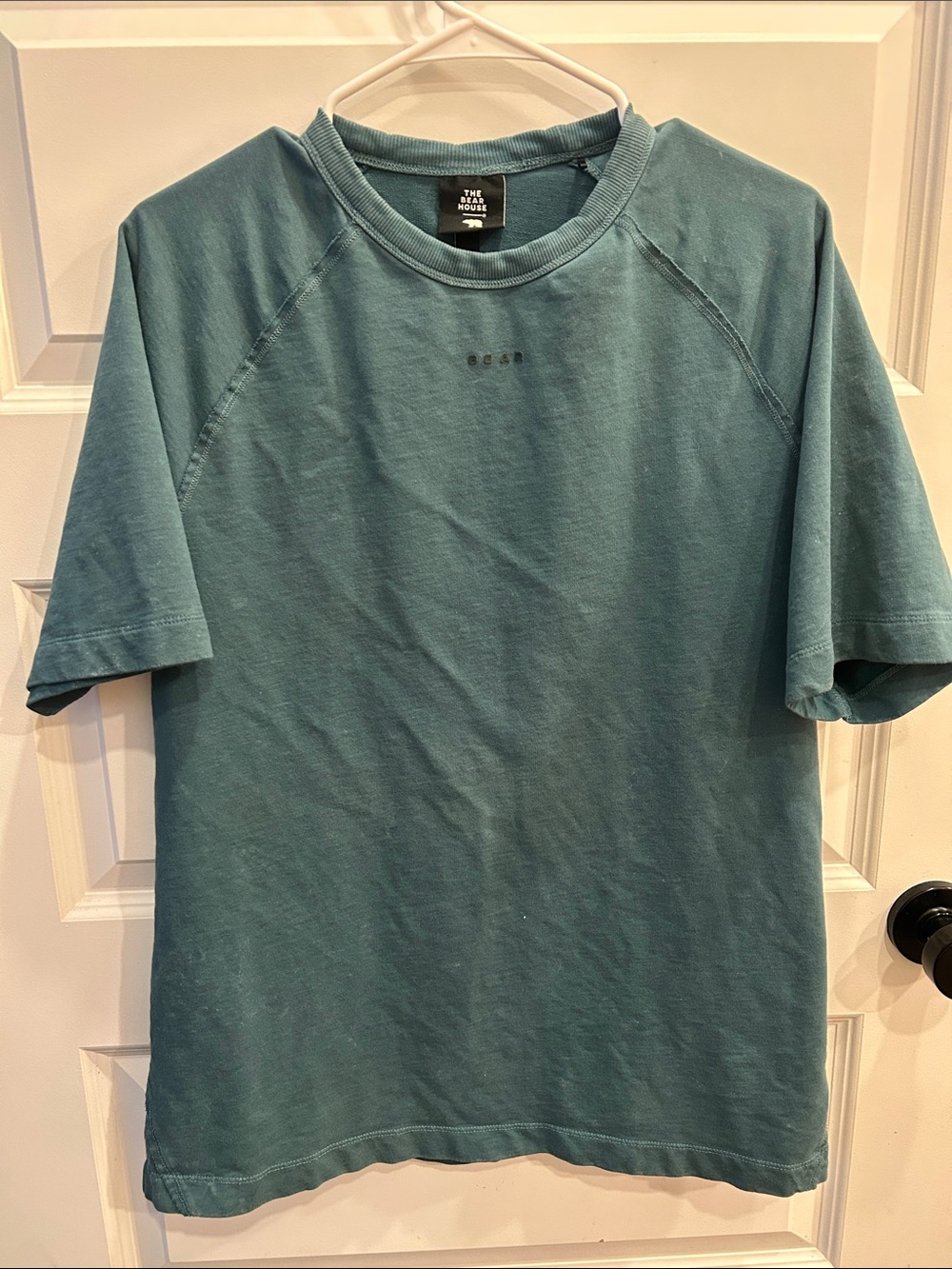 The Bear House Men's Teal Crewneck Short Sleeve Shirt Medium